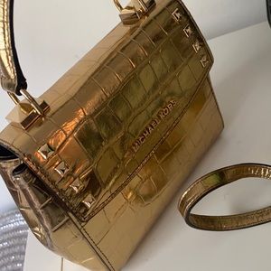 Michael kors karla gold satchel